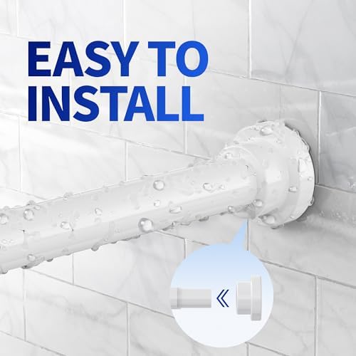 Mcrbeay Shower Curtain Rod, 1" Diameter Heavy Duty Tension Shower Rod