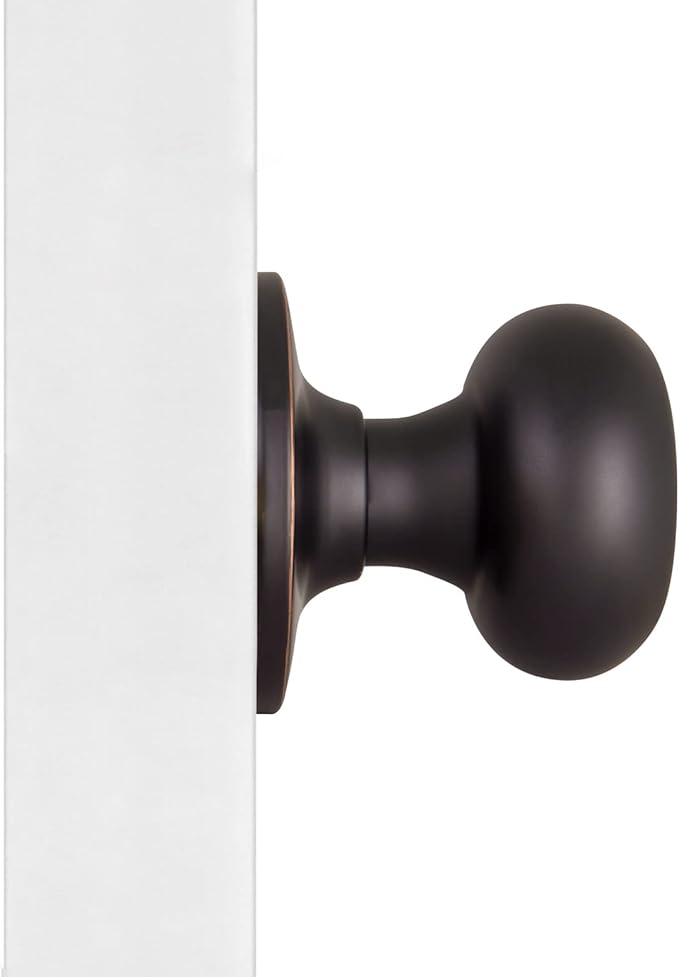 Design House 753434 Cambridge 2-Way Adjustable Dummy Door Knob, Oil Rubbed Bronze