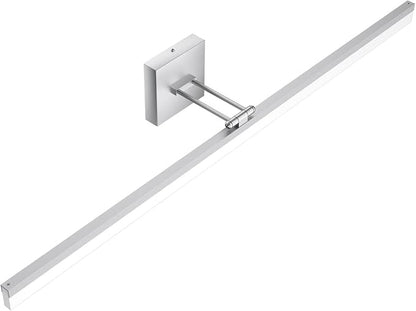 Ralbay 40" Silver Bathroom Vanity Light 24W Adjustable Silver Vanity Lighting Modern LED Bathroom Vanity Light Fixtures Over Mirror (6000K Cool White Light)