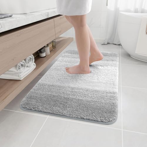 Arotive Microfiber Bathroom Rugs, Shaggy Soft Absorbent Bath Rug, 36x24