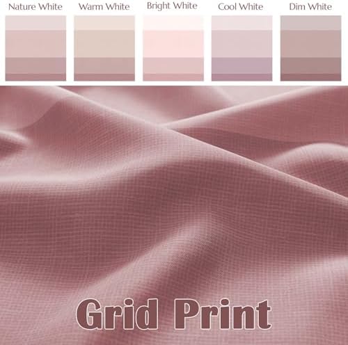 jinchan Ombre Dusty Pink Shower Curtain for Bathroom 70x72 Inch 12 Hooks