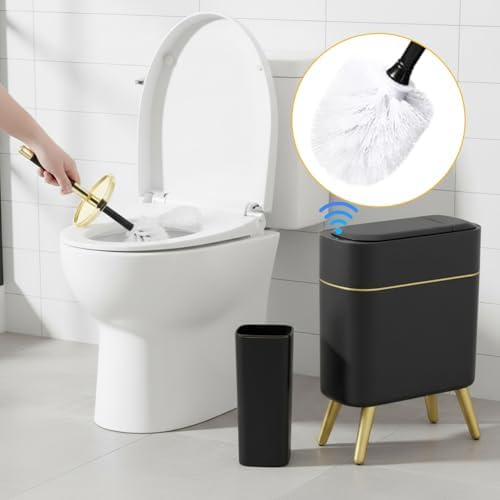 Black Bathroom Accessories Set - Black and Gold Bathroom Decor Plastic
