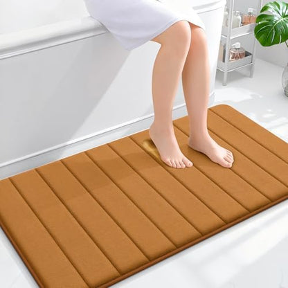 OLANLY Memory Foam Long Bathroom Rugs Runner 44x24, Super Soft Absorbent