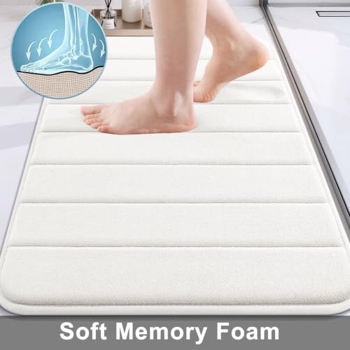 Buganda Memory Foam Bath Mat 47 x 24, Ultra Soft Absorbent Bathroom Rugs