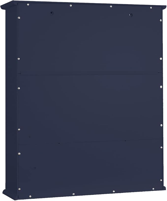 TaoHFE Blue Medicine Cabinet,Medicine Cabinets for Bathroom with Mirror | 2 Doors 3 Shelf,Bathroom Cabinet Wall Mounted Wooden Bathroom Storage Cabinet Over Toilet Bathroom Cabinet Laundry Kitchen