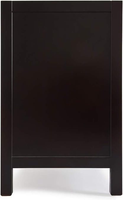 ARIEL Cambridge 36-inch Bathroom Vanity Base Cabinet,Solid Wood, 2 Soft Closing Doors, 5 Dovetail Drawers, Espresso
