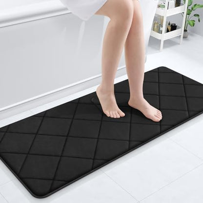 OLANLY Memory Foam Bath Mat 47x20, Ultra Soft and Absorbent Bathroom Rugs