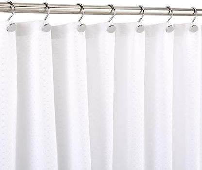 CHICTIE Chrome Shower Curtain Hooks, Rustproof Shower Curtain Rings for Bathroom, Metal Shower Hooks for Shower Curtain Rod, Modern Decorative Shower Curtain Hangers Set of 12, Round Heavy Duty Design