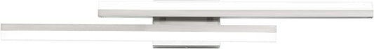 PRESDE 32 Inch LED Bathroom Vanity Light Bar, Modern Brushed Nickel Wall Lighting Fixture Over Mirror 3CCT