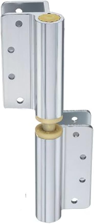 Aluminum Wrap-Around Hinges for Toilet Partition Door, 1 Pair for 1 in. Door & 1 in. Pilaster, Bright Anodized Finish