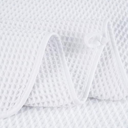 POLYTE 430 GSM Poly Blend Microfiber Quick Dry Waffle Bath Towel Set of 6