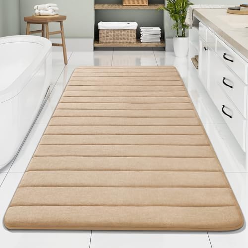 Buganda Memory Foam Bath Mat 70 x 34, Ultra Soft Absorbent Bathroom Rugs