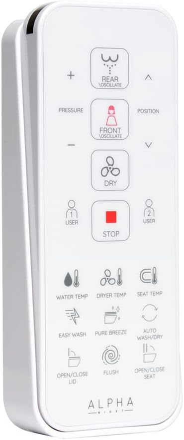 ALPHA BIDET UXT Pearl Bidet Toilet Combination | 1.28GPF Smart Toilet w/Next Gen Bidet | ADA Chair Height | Automatic Lid and Seat | Automatic Flushing | Endless Warm Water | 3 Year Warranty