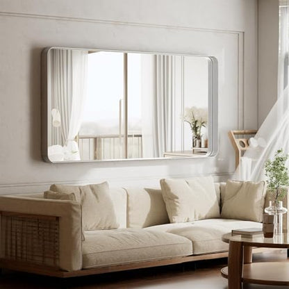 VooBang Bathroom Mirror 30"x56", Silver Gorgeous Deep Frame Wall Mirror