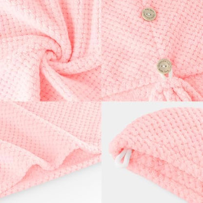 MaopaoBeauty Microfiber Hair Towel, 2 Packs Hair Turbans for Wet Hair, Drying Hair Wrap Towels for Curly Hair Women, Large Hair Towel for All Hair Style, Pink