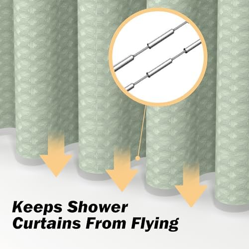 23 PCS Green Bathroom Accessories Set丨Shower Curtain Bathroom Accessory