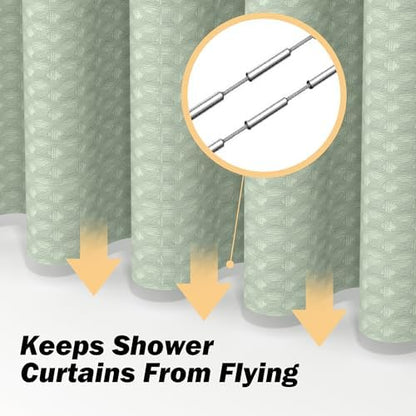 25 PCS Green Bathroom Accessories Set丨Shower Curtain Bathroom Accessory