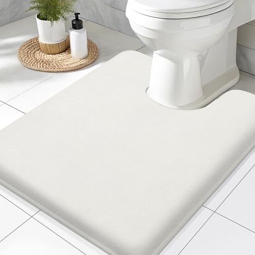 Smiry Memory Foam Toilet Rugs 24x20, Extra Soft Absorbent Bathroom Rugs