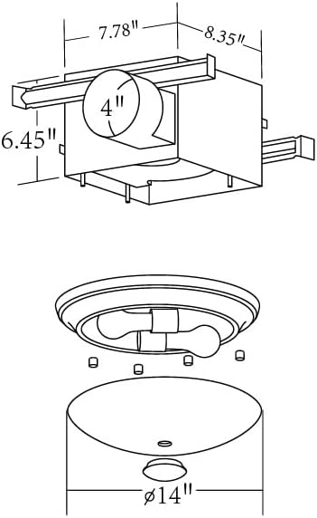 Good Housekeeping Abbey 81021 Decorative Bathroom Ventilation Exhaust Fan with Lighting, Medium, Chrome & Porcelain