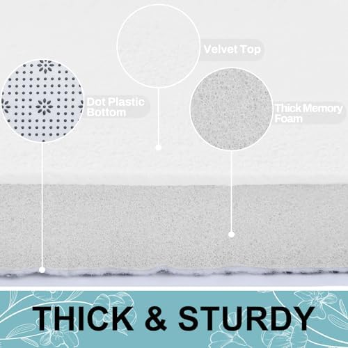 Smiry Memory Foam Bath Mat 40x32, Extra Soft and Absorbent Bathroom Rugs