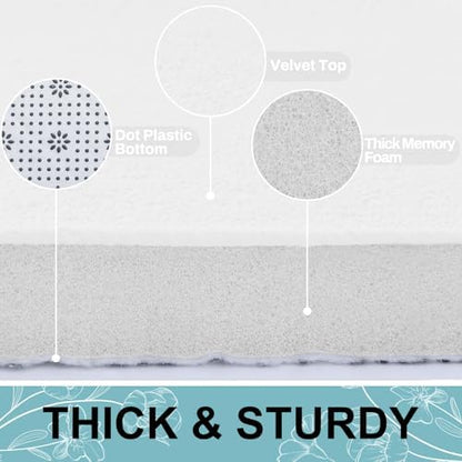 Smiry Memory Foam Bath Mat 40x32, Extra Soft and Absorbent Bathroom Rugs