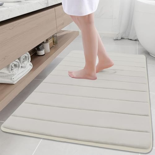 Buganda Memory Foam Bath Mat 44 x 32, Ultra Soft Absorbent Bathroom Rugs