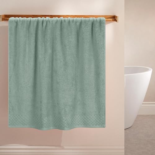 MyOwn Ultra Soft 2 Pack Oversized Bath Towel Set 28x55 inches, Cotton Large Bath Towels, Highly Absorbant Compact Quickdry & Lightweight Towel, Ideal for Gym Travel Camp Pool - Jade
