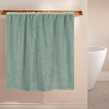 MyOwn Ultra Soft 2 Pack Oversized Bath Towel Set 28x55 inches, Cotton Large Bath Towels, Highly Absorbant Compact Quickdry & Lightweight Towel, Ideal for Gym Travel Camp Pool - Jade
