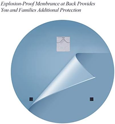 Round Frameless Wall Mirror, 36 Inch, HD Float Glass, Beveled Edge