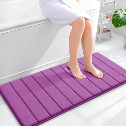 OLANLY Memory Foam Long Bathroom Rugs Runner 44x20, Super Soft Absorbent