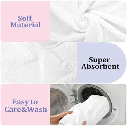 Mixweer 20 Pcs Bath Towel and Washcloths Set for Bathroom, White