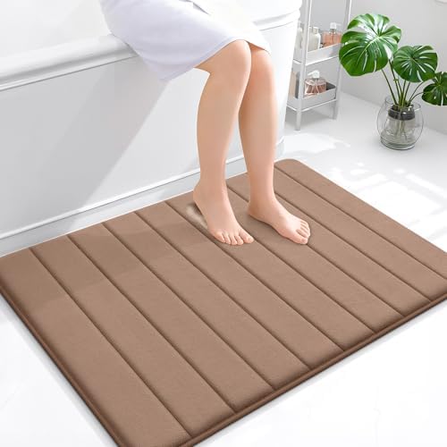 OLANLY Memory Foam Large Bath Mat 40x32, Super Soft Absorbent Bathroom Rugs