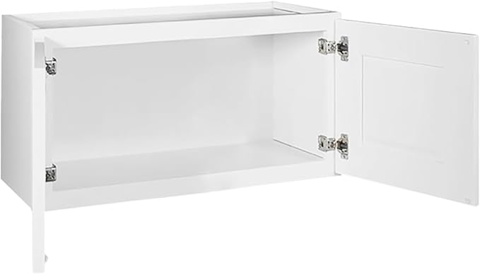 Design House Brookings Shaker Unassembled Bridge Wall Kitchen Cabinet W3618, 36 W x 12 D x 18 H, Painted White with Sherwin Williams®, Solid Wood – Design House, 561670