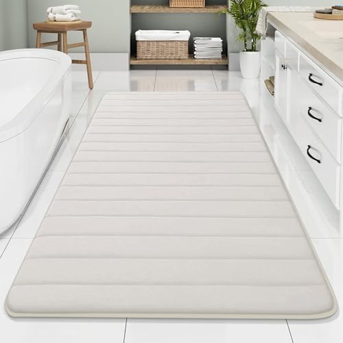 Buganda Memory Foam Bath Mat 70 x 34, Ultra Soft Absorbent Bathroom Rugs