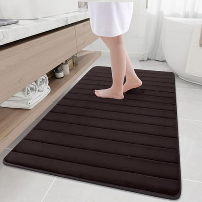 Buganda Memory Foam Bath Mat 59 x 34, Ultra Soft Absorbent Bathroom Rugs