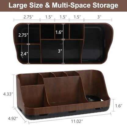 GFWARE Wood Toothbrush Holders for Bathroom Organizer with Drain Holes