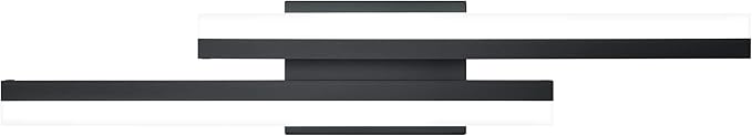 PRESDE 24 Inch LED Vanity Light Bar, Modern Black Bathroom Lighting Fixture Over Mirror
