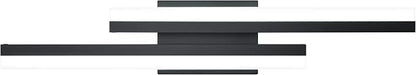 PRESDE LED Bathroom Vanity Light Modern Black 24 Inch LED Wall Lighting Fixture Over Mirror 3CCT