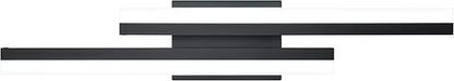 PRESDE LED Bathroom Vanity Light Modern Black 24 Inch LED Wall Lighting Fixture Over Mirror 3CCT