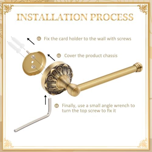 2 Pcs Antique Toilet Paper Holder Hand Towel Ring, Semi Circular