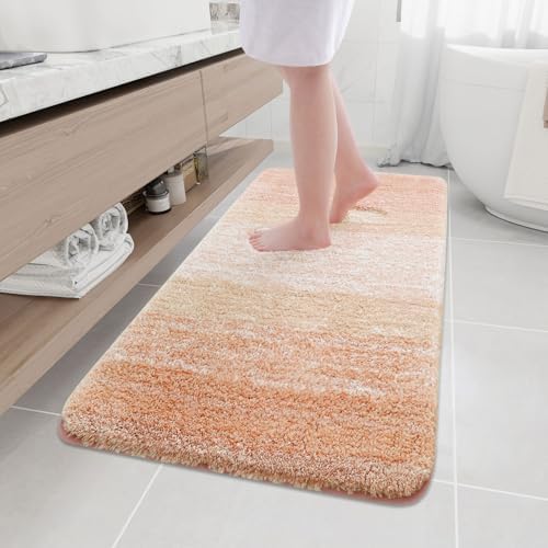 Arotive Microfiber Bathroom Rugs, Shaggy Soft Absorbent Bath Rug, 54x24