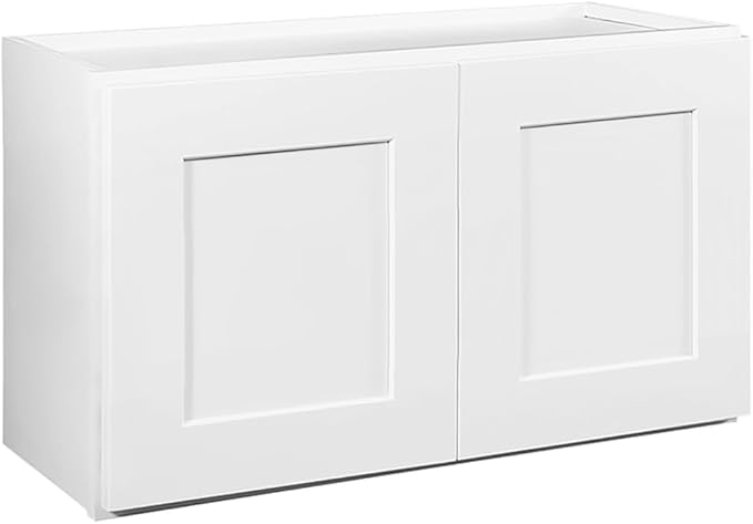 Design House Brookings Shaker Unassembled Bridge Wall Kitchen Cabinet W3018, 30 W x 12 D x 18 H, Painted White with Sherwin Williams®, Solid Wood – Design House, 561662