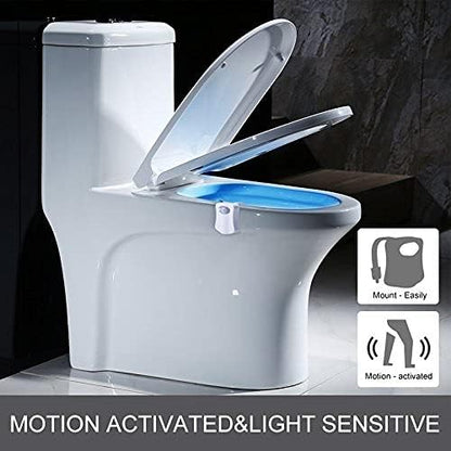 2-Pack Toilet Night Light, Motion-Activated LED Lamp with UV Light, 16-Color Changing, Tap-Activated, Smart Night Light for Bathroom Toilet