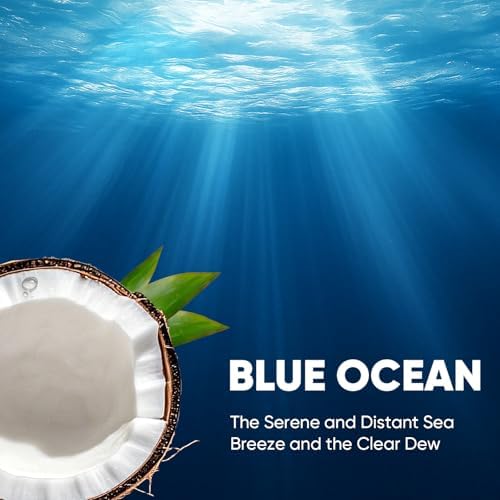 30Ct Aromative Toilet Brush Refills, Double-Layer Cleaning Pads Added, Compatible with Most Toilet Brushes， Blue Ocean（Patented）