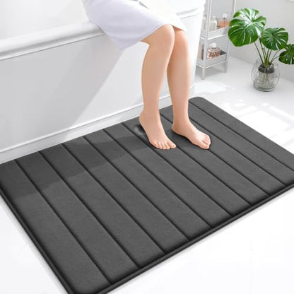 OLANLY Memory Foam Large Bath Mat 44x32, Super Soft Absorbent Bathroom Rugs