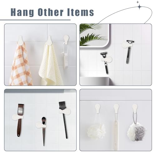 Magnetic Silicone Shower Curtain Clips for Liner 6 Packs (White)