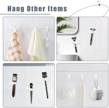 Magnetic Silicone Shower Curtain Clips for Liner 6 Packs (White)