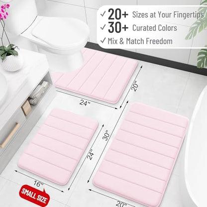OLANLY Memory Foam Large Bath Mat 40x24, Super Soft Absorbent Bathroom Rugs