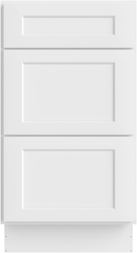 Furinno Shaker Bath Vanity Cabinet Without Top, Ready to Assemble, 21 D x 18 W x 34.5 H, White