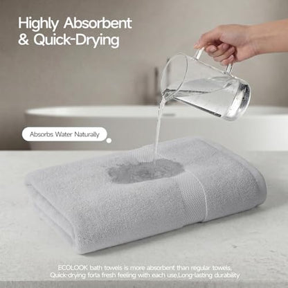 ecolook Ultra Soft 6-Piece Towel Set, 100% Cotton